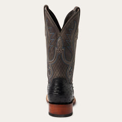 Men Western | Stetson Ozzy Ostrich Boot Black