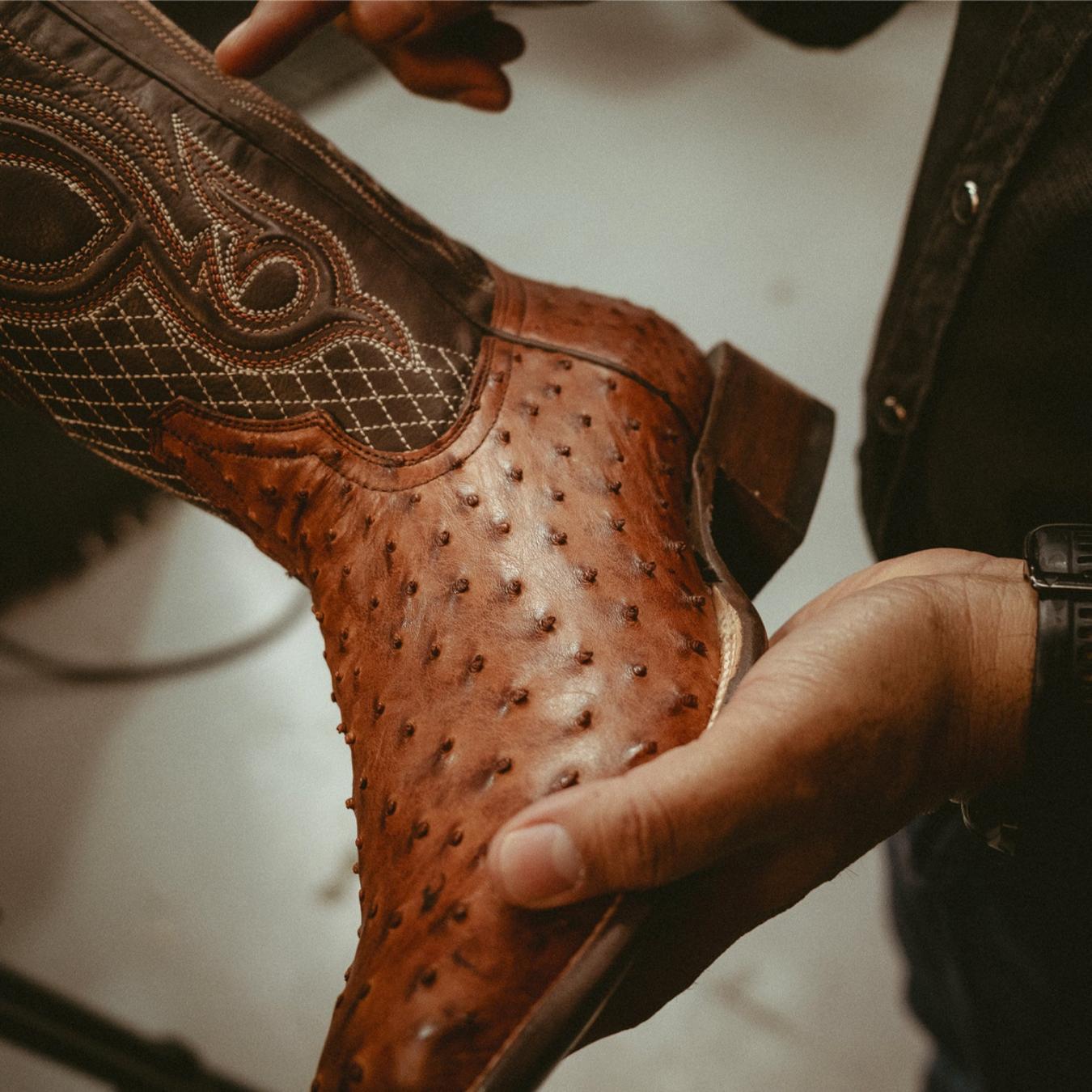 Men Western | Stetson Ozzy Ostrich Boot Brown