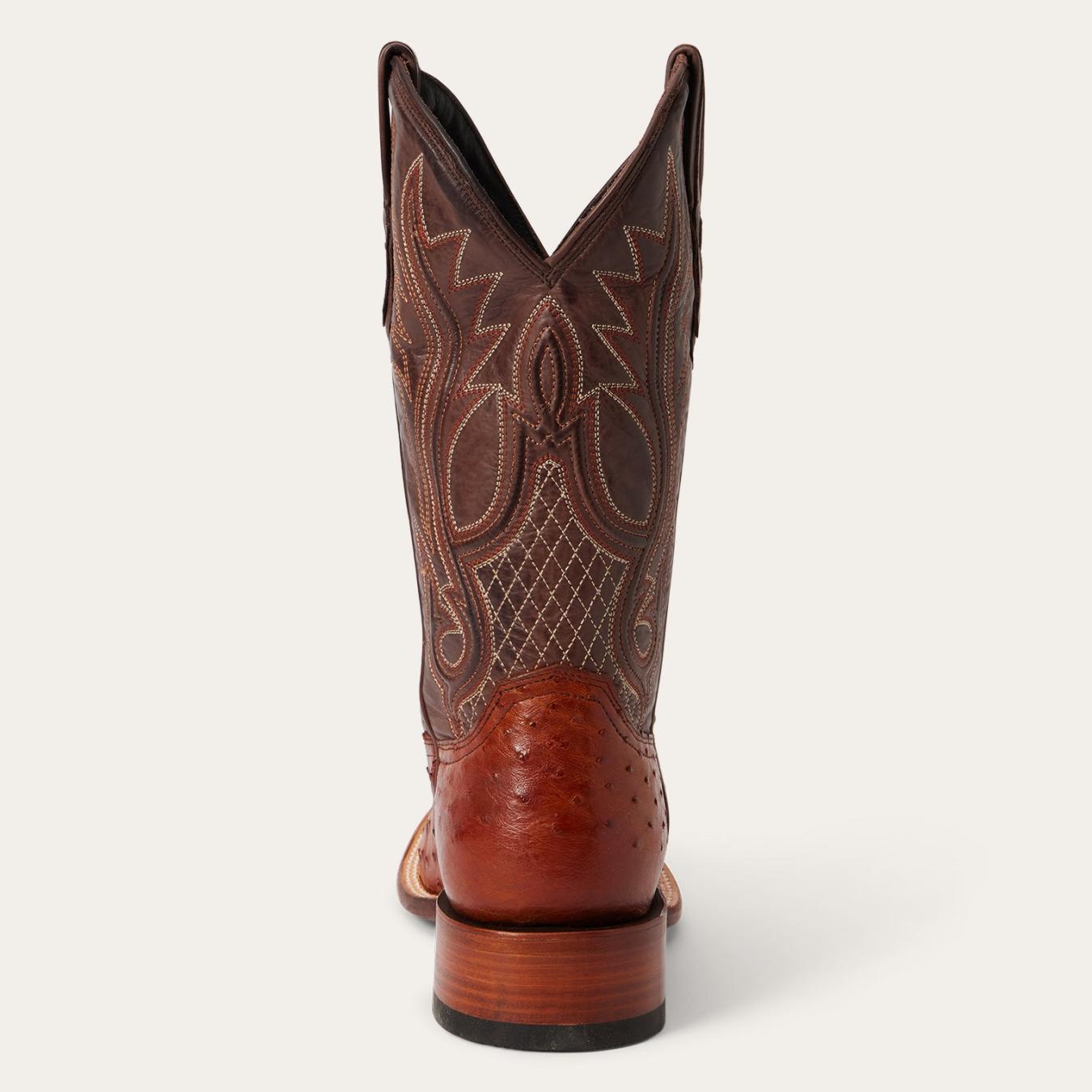 Men Western | Stetson Ozzy Ostrich Boot Brown