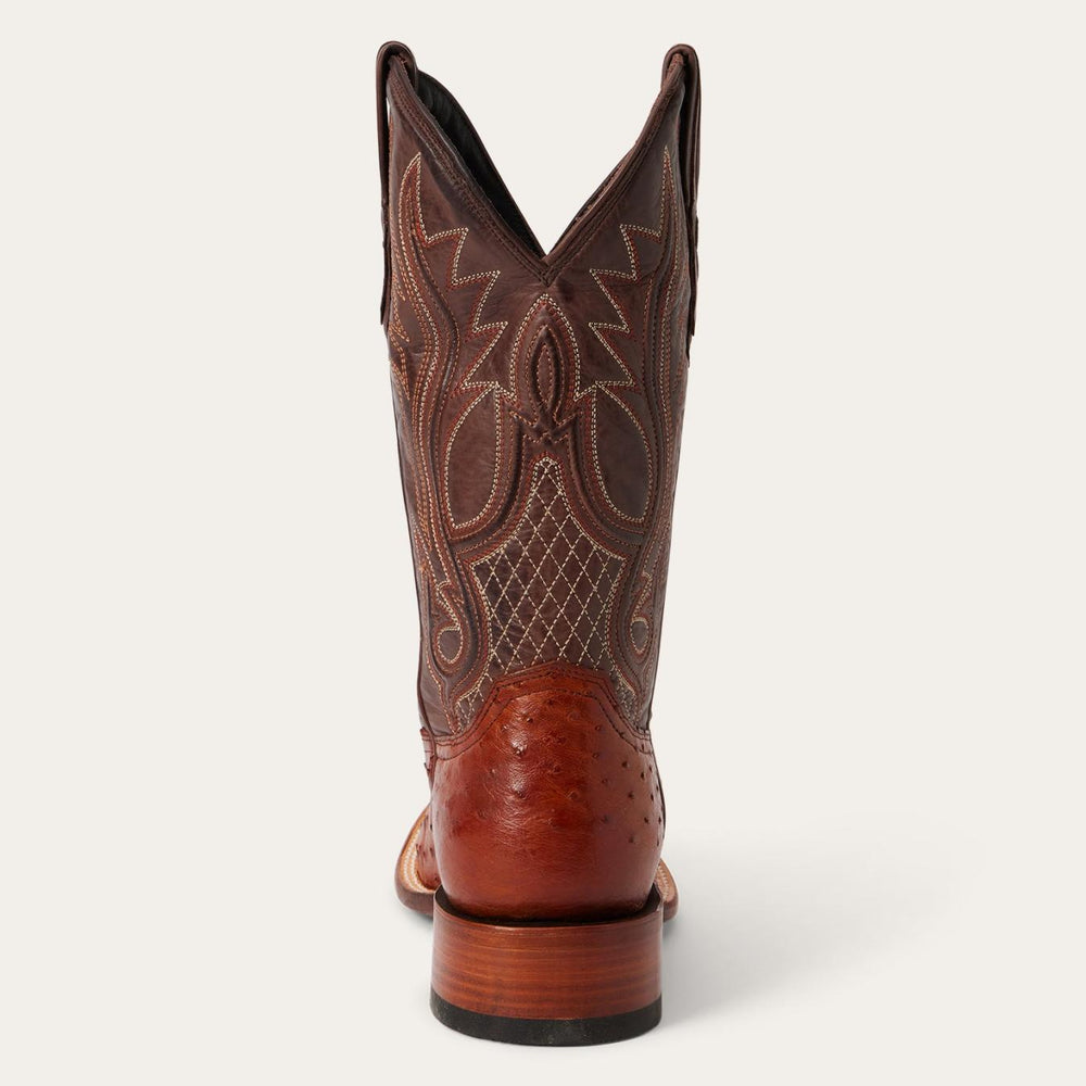 Men Western | Stetson Ozzy Ostrich Boot Brown