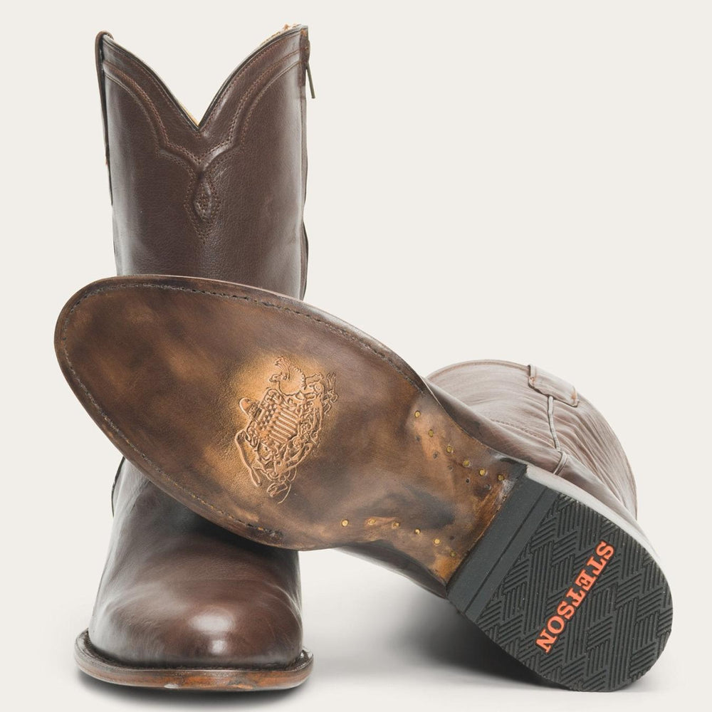 Men Western | Stetson Rancher Zip Roper Burnished Brown