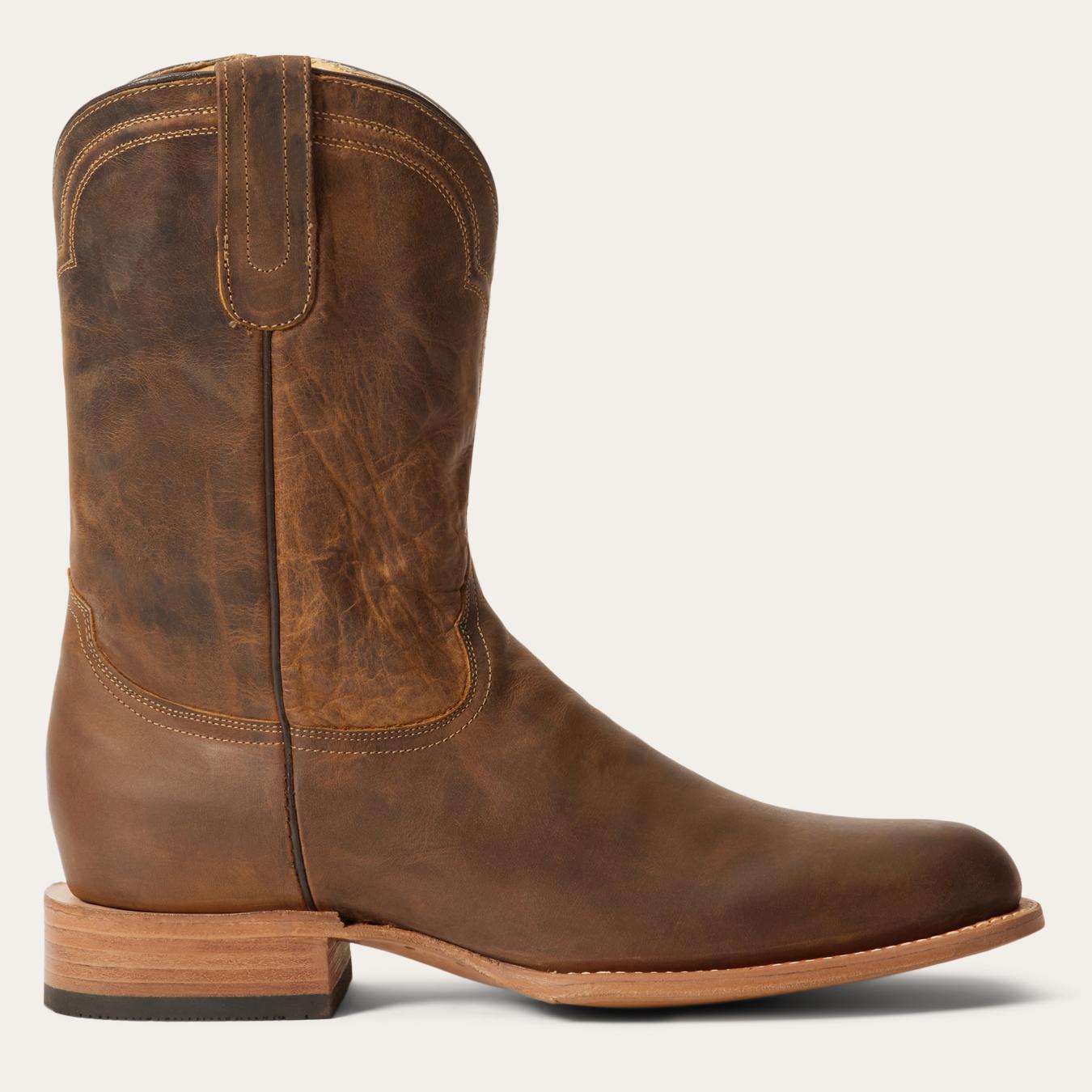 Men Western | Stetson Rancher Zip Roper Oiled Brown