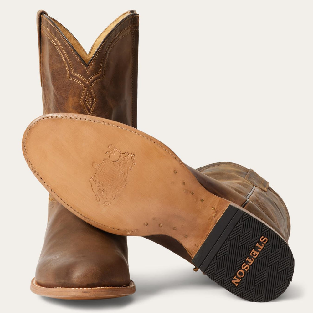 Men Western | Stetson Rancher Zip Roper Oiled Brown