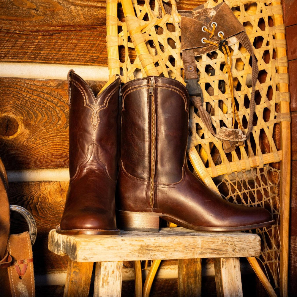 Men Western | Stetson Rancher Zip Roper Oiled Oxblood