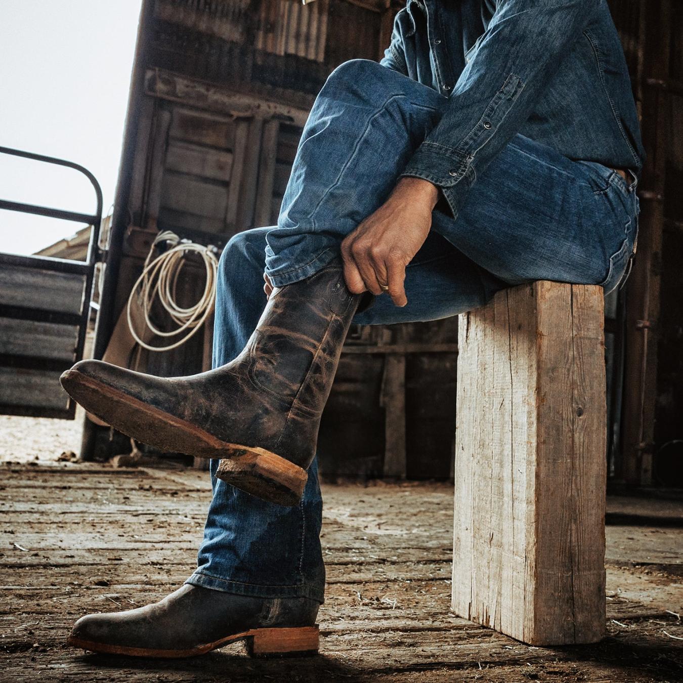 Men Western | Stetson Rancher Zip Roper Oiled Walnut