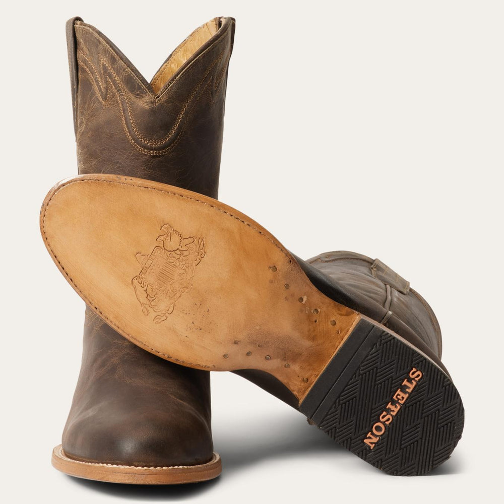 Men Western | Stetson Rancher Zip Roper Oiled Walnut
