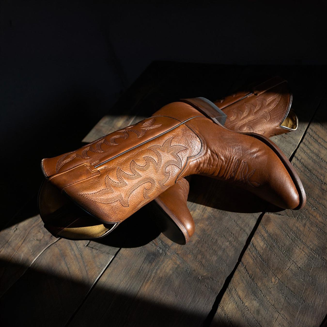 Men Western | Stetson Sharp Boots Brown