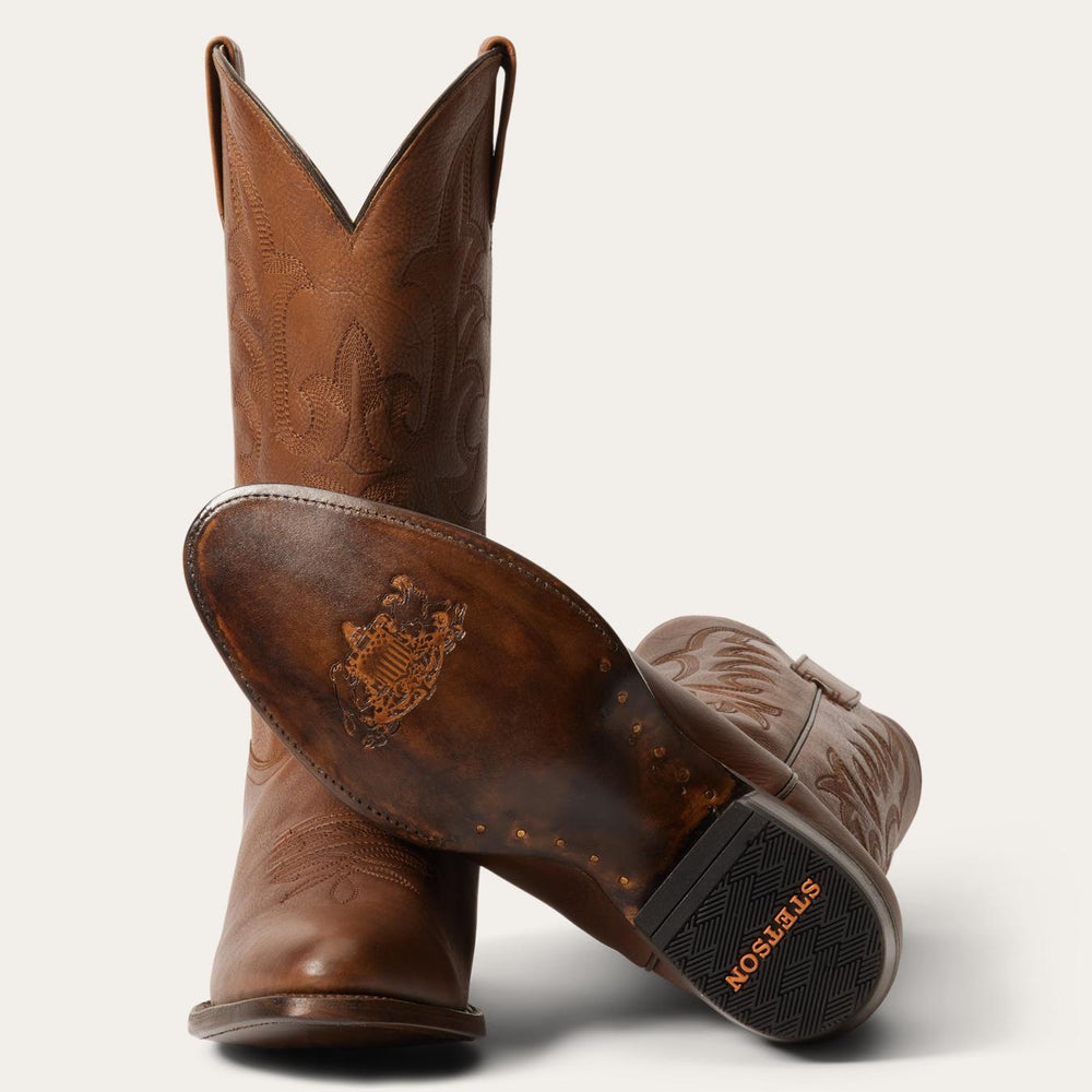 Men Western | Stetson Sharp Boots Brown