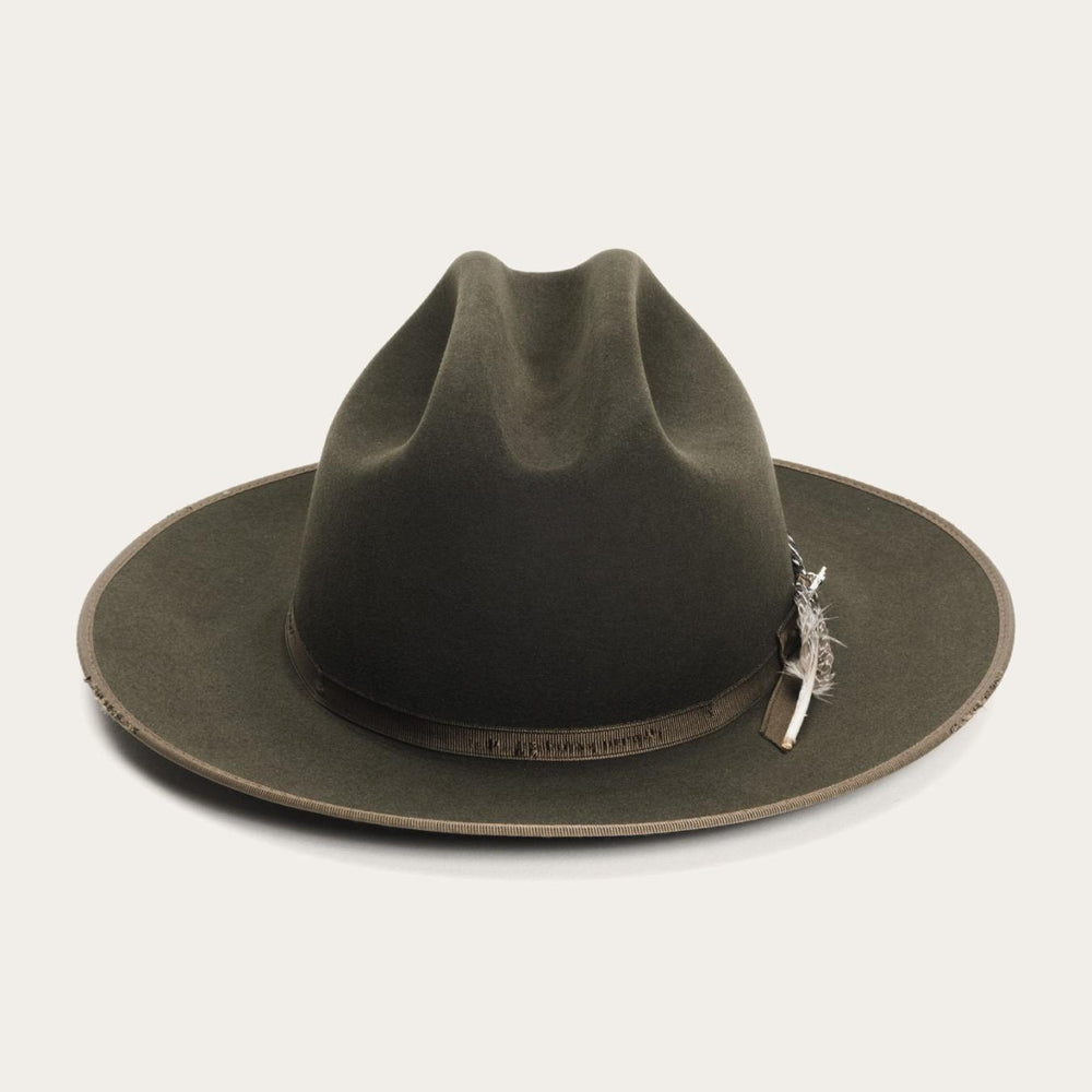 Men/Women Fedora | Stetson 1865 Distressed Open Road Royal Deluxe Walnut