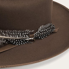 Men/Women Fedora | Stetson 1865 Distressed Open Road Royal Deluxe Walnut