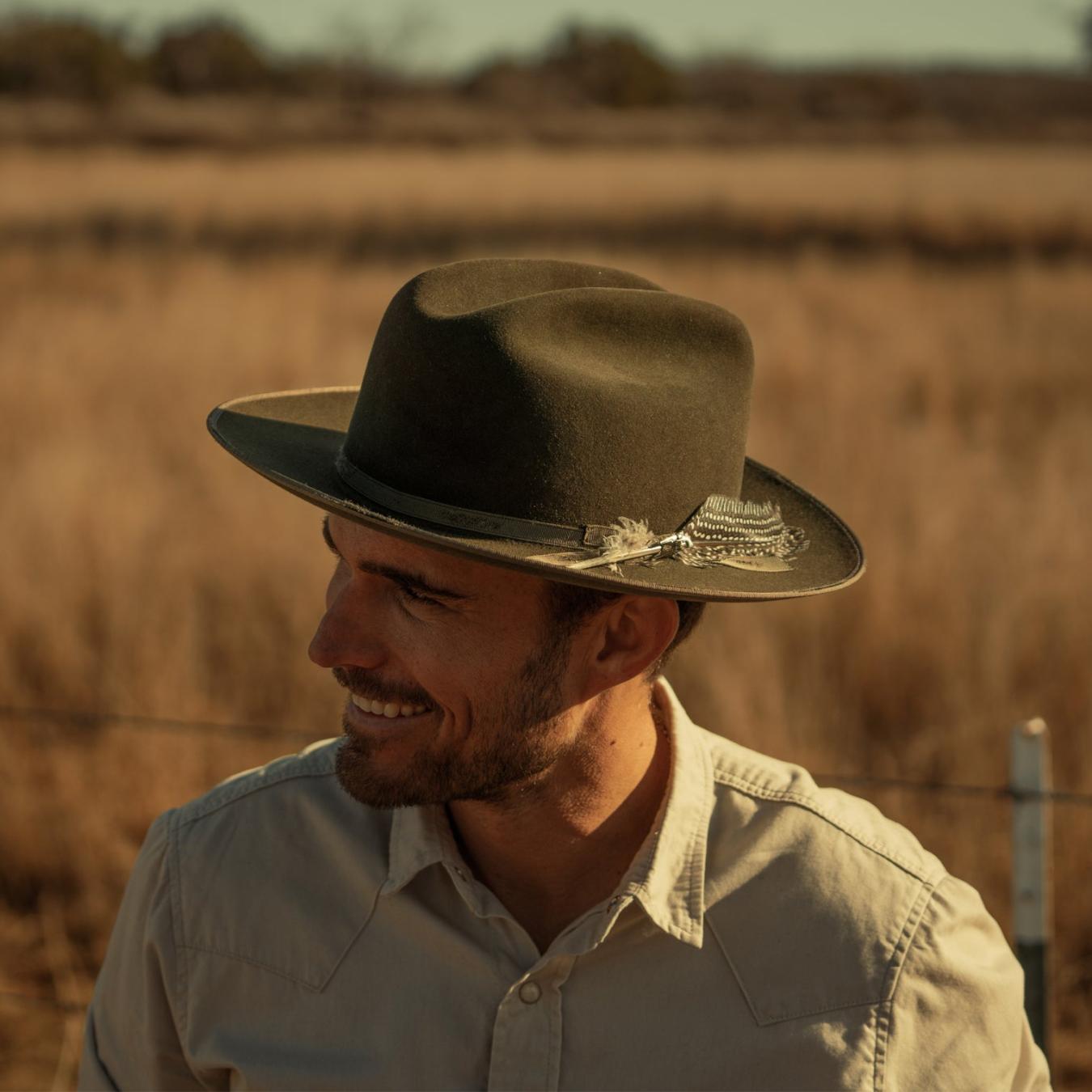 Men/Women Fedora | Stetson 1865 Distressed Open Road Royal Deluxe Walnut