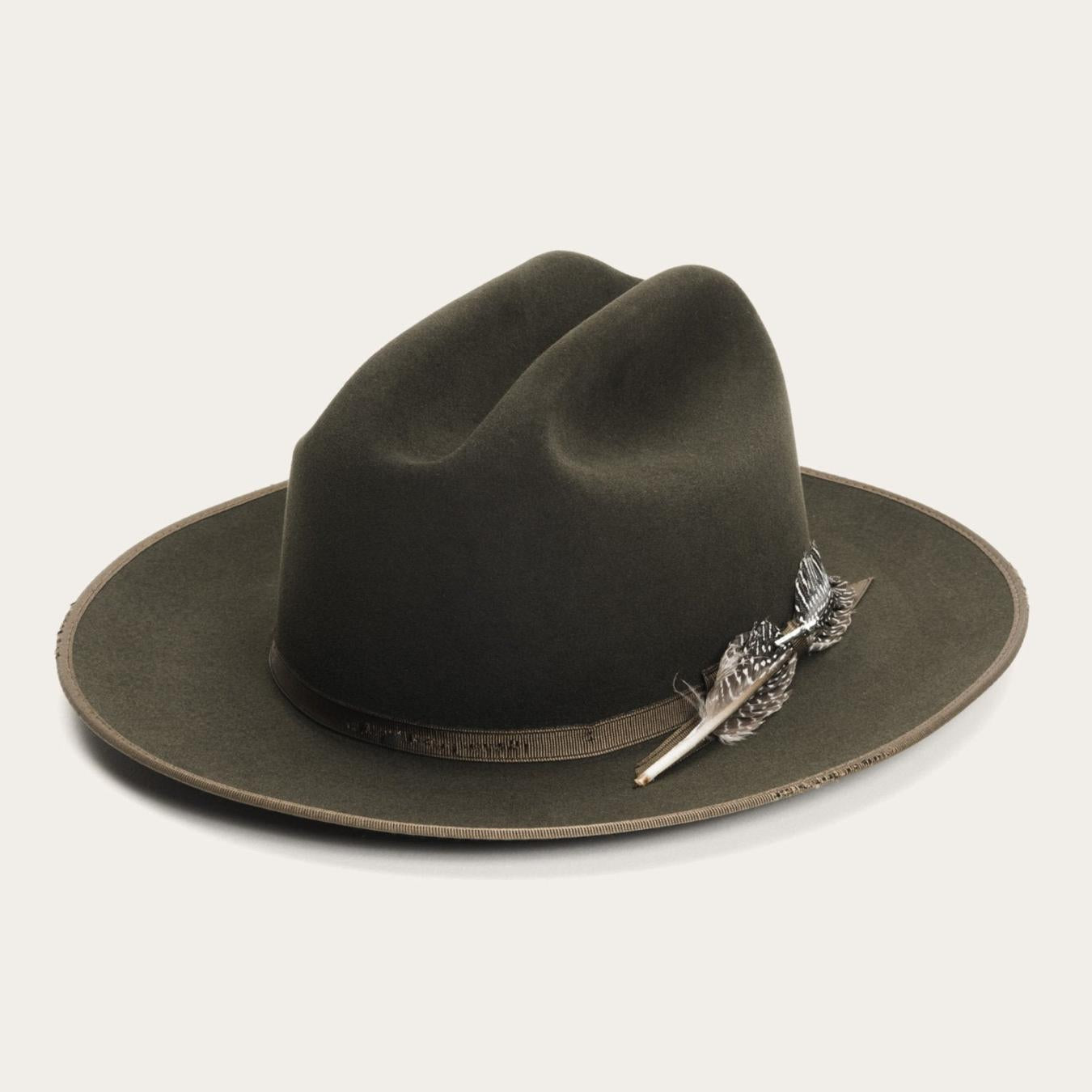 Men/Women Fedora | Stetson 1865 Distressed Open Road Royal Deluxe Walnut
