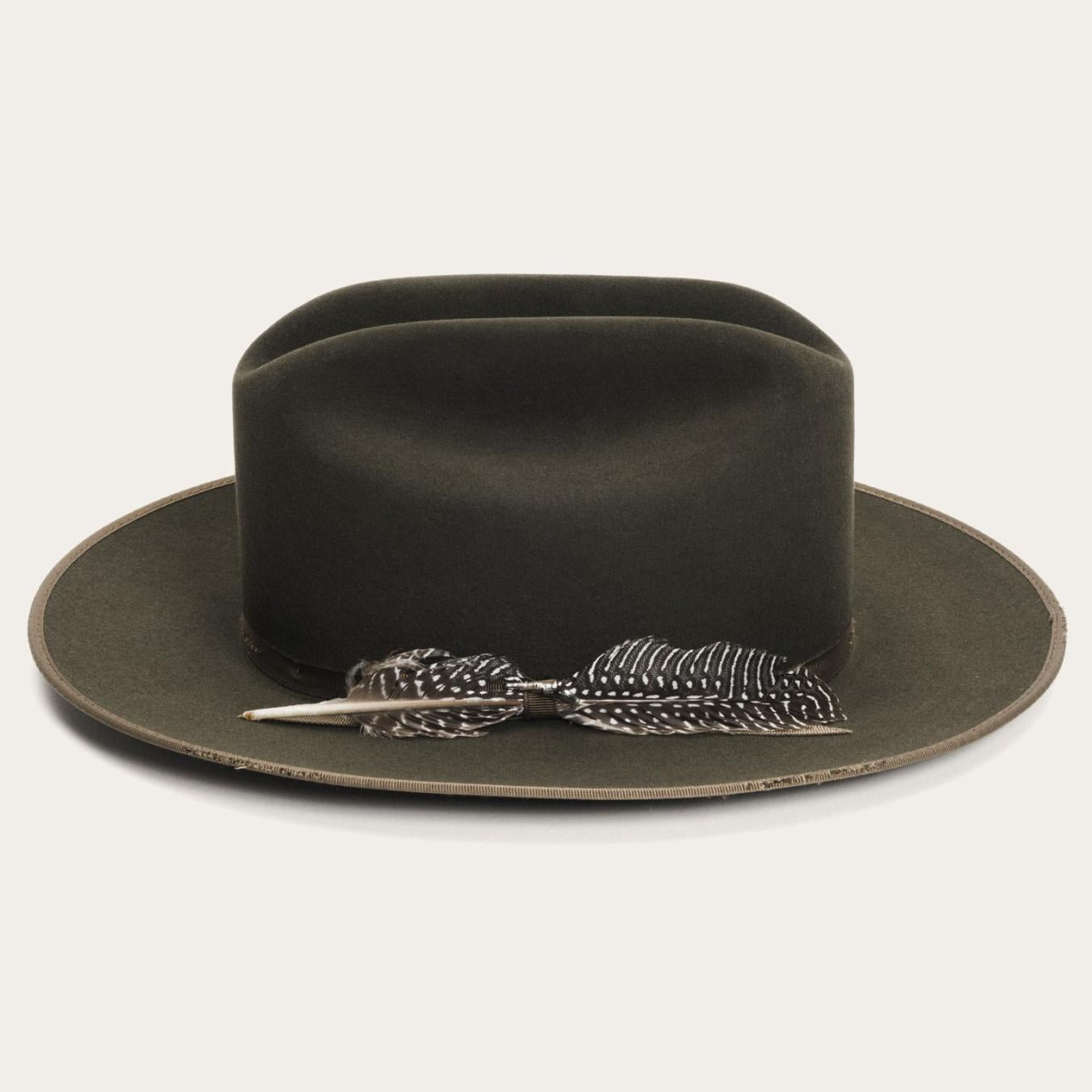 Men/Women Fedora | Stetson 1865 Distressed Open Road Royal Deluxe Walnut