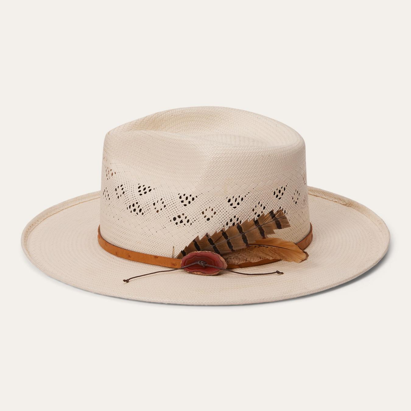 Men/Women Fedora | Stetson Andromeda Vented Straw Fedora Natural