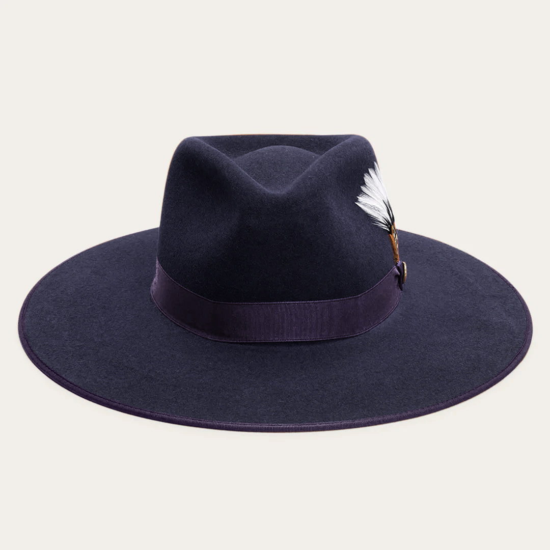 Men/Women Fedora | Stetson Midtown Wide Flat Brim Hat Navy