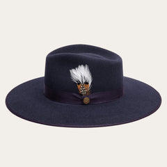 Men/Women Fedora | Stetson Midtown Wide Flat Brim Hat Navy
