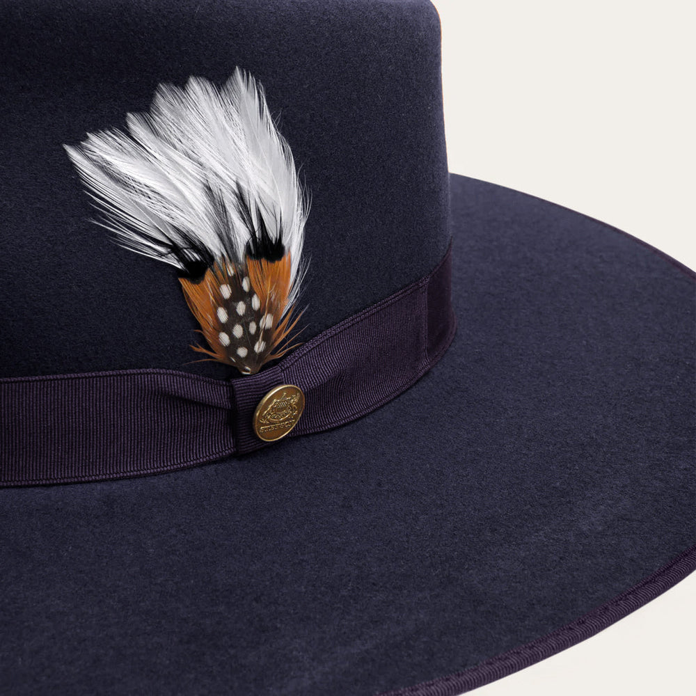 Men/Women Fedora | Stetson Midtown Wide Flat Brim Hat Navy
