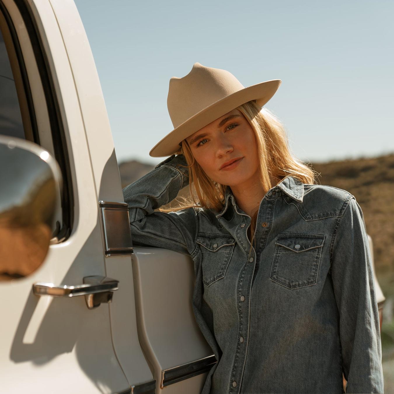 Men/Women Fedora | Stetson Open Road 6X Cowboy Hat Silverbelly