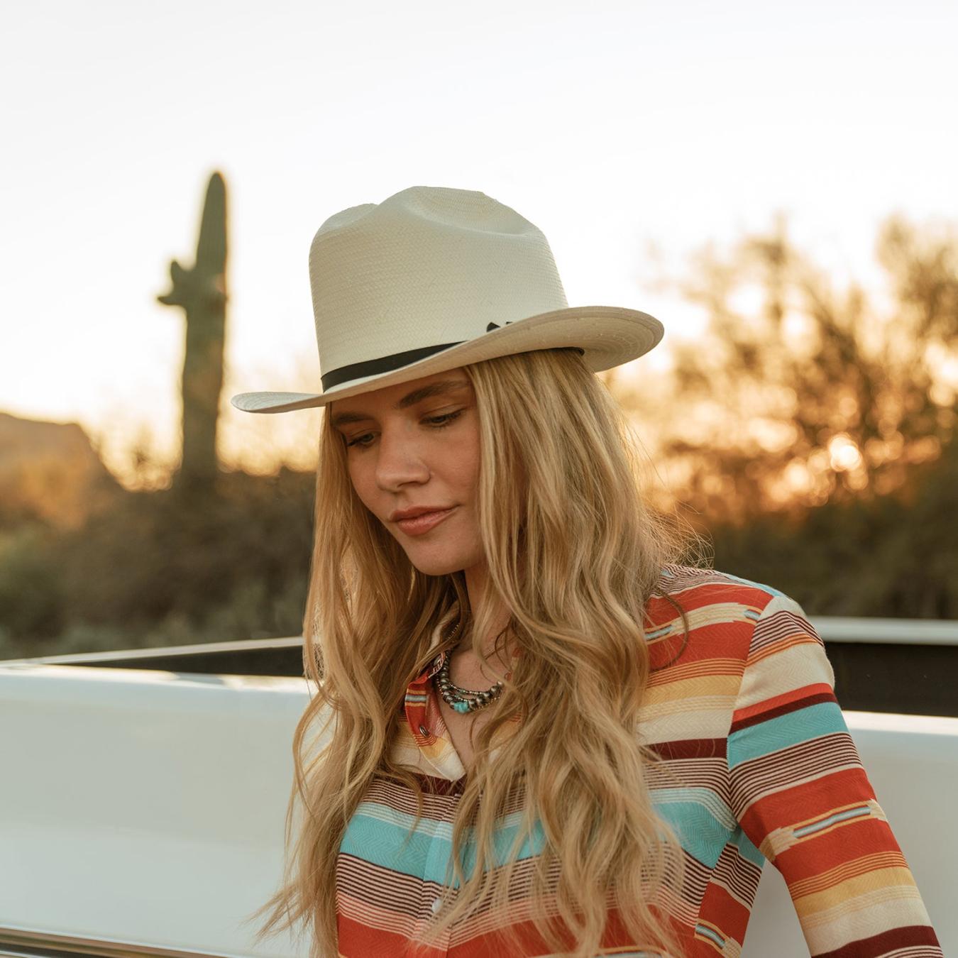 Men/Women Fedora | Stetson Open Road 6X Straw Cowboy Hat Natural