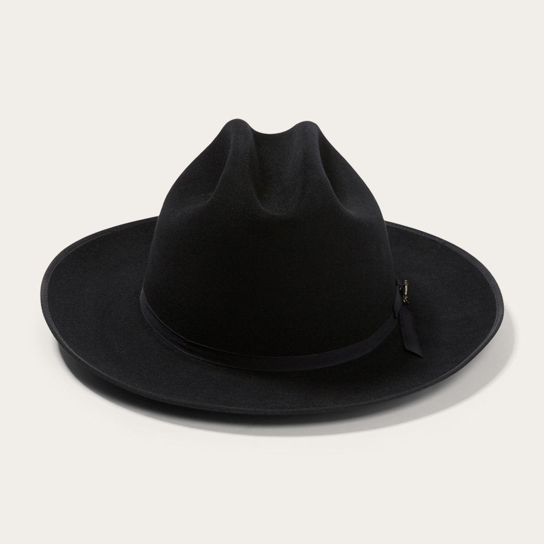 Men/Women Fedora | Stetson Open Road Royal Deluxe Hat Black