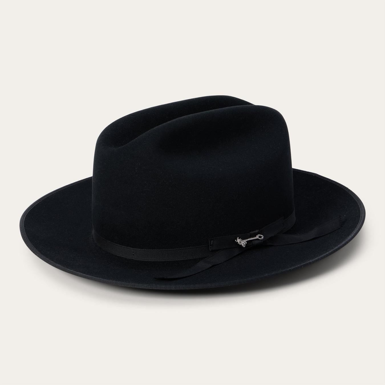 Men/Women Fedora | Stetson Open Road Royal Deluxe Hat Black