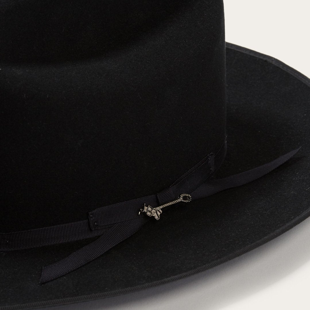 Men/Women Fedora | Stetson Open Road Royal Deluxe Hat Black