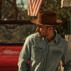 Men/Women Fedora | Stetson Open Road Royal Deluxe Hat Cognac