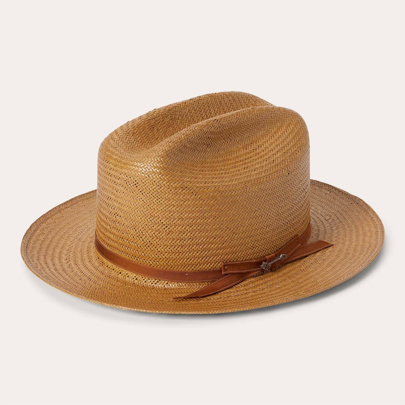 Men/Women Fedora | Stetson Open Road Straw Hat Cognac