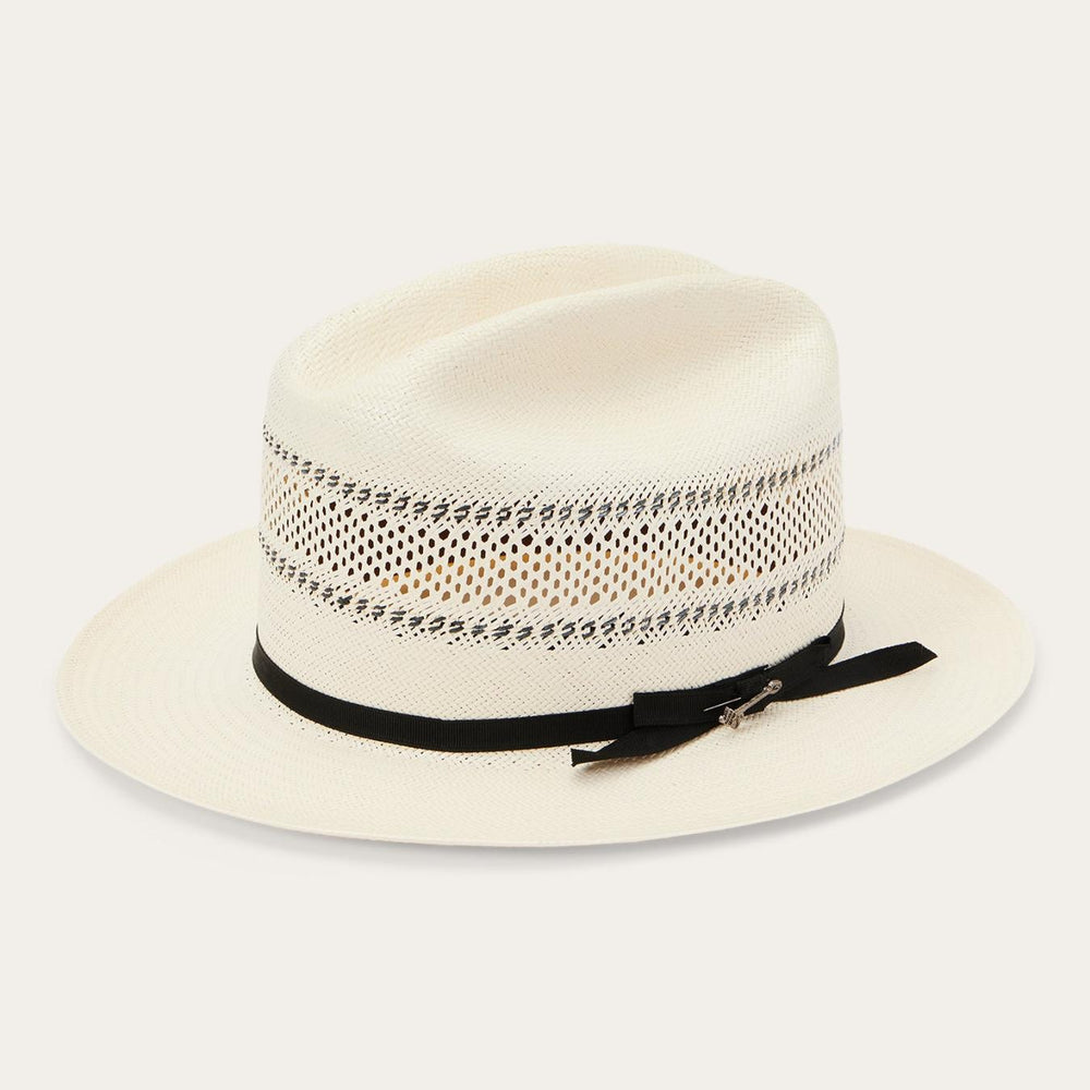 Men/Women Fedora | Stetson Open Road Straw Hat Natural/black