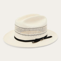 Men/Women Fedora | Stetson Open Road Straw Hat Natural/black