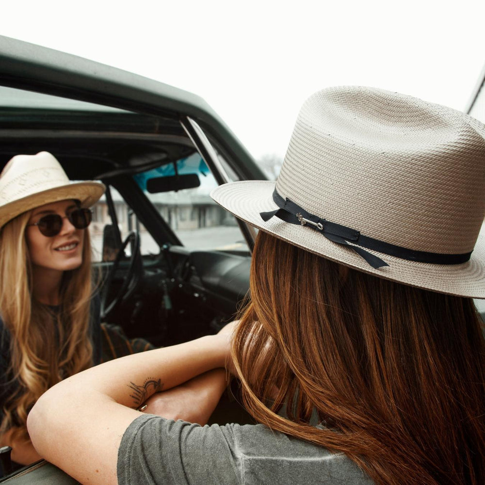 Men/Women Fedora | Stetson Open Road Straw Hat Taupe