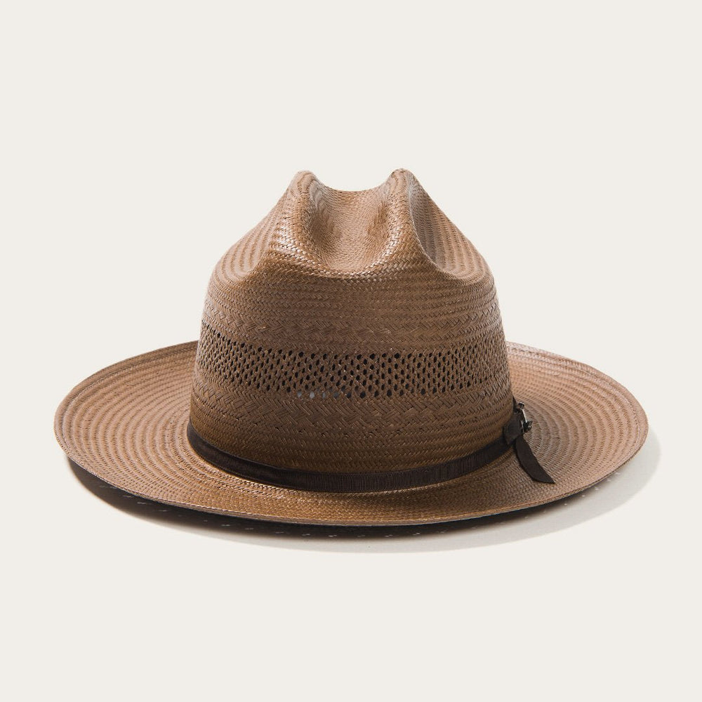 Men/Women Fedora | Stetson Open Road Vented Straw Cowboy Hat Chocolate