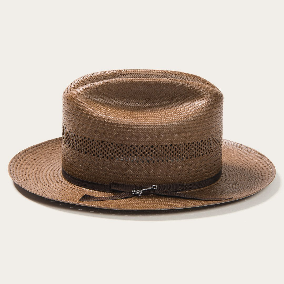 Men/Women Fedora | Stetson Open Road Vented Straw Cowboy Hat Chocolate