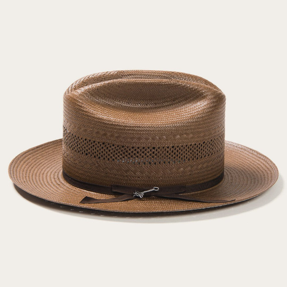 Men/Women Fedora | Stetson Open Road Vented Straw Cowboy Hat Chocolate