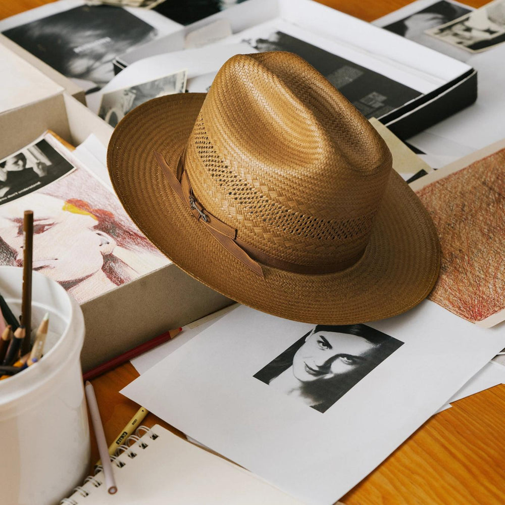 Men/Women Fedora | Stetson Open Road Vented Straw Cowboy Hat Cognac