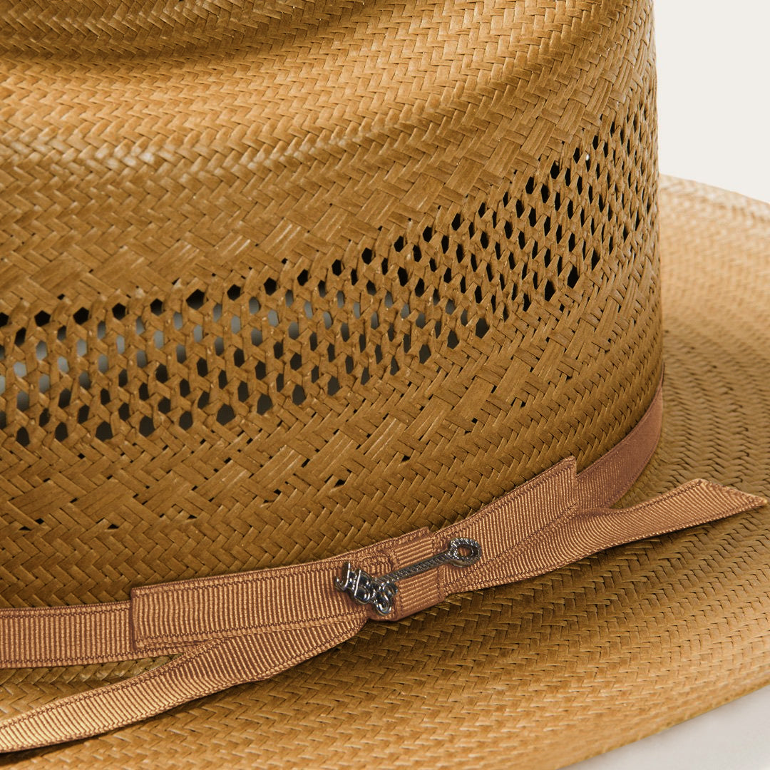 Men/Women Fedora | Stetson Open Road Vented Straw Cowboy Hat Cognac