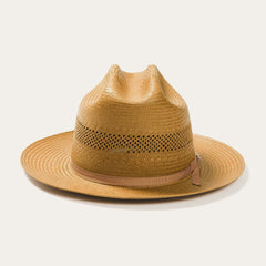 Men/Women Fedora | Stetson Open Road Vented Straw Cowboy Hat Cognac