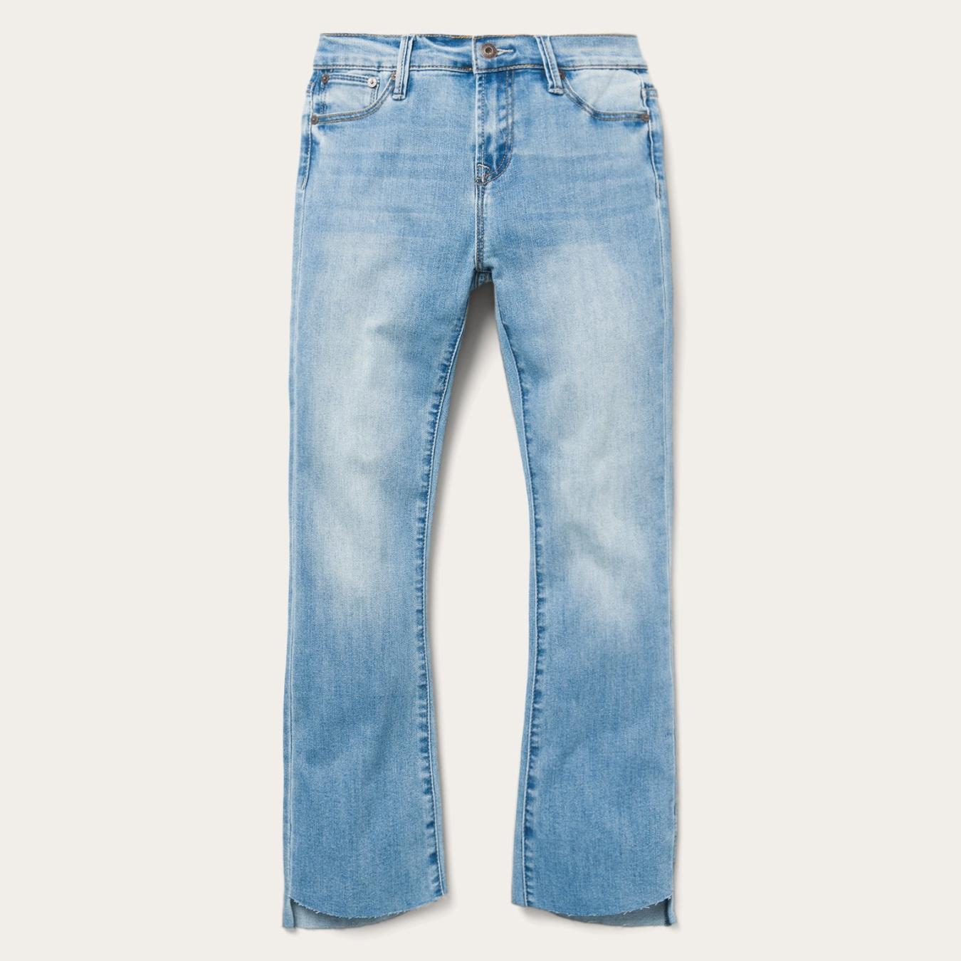 Women Denim | Stetson High Waist Flare Crop Jean Blue