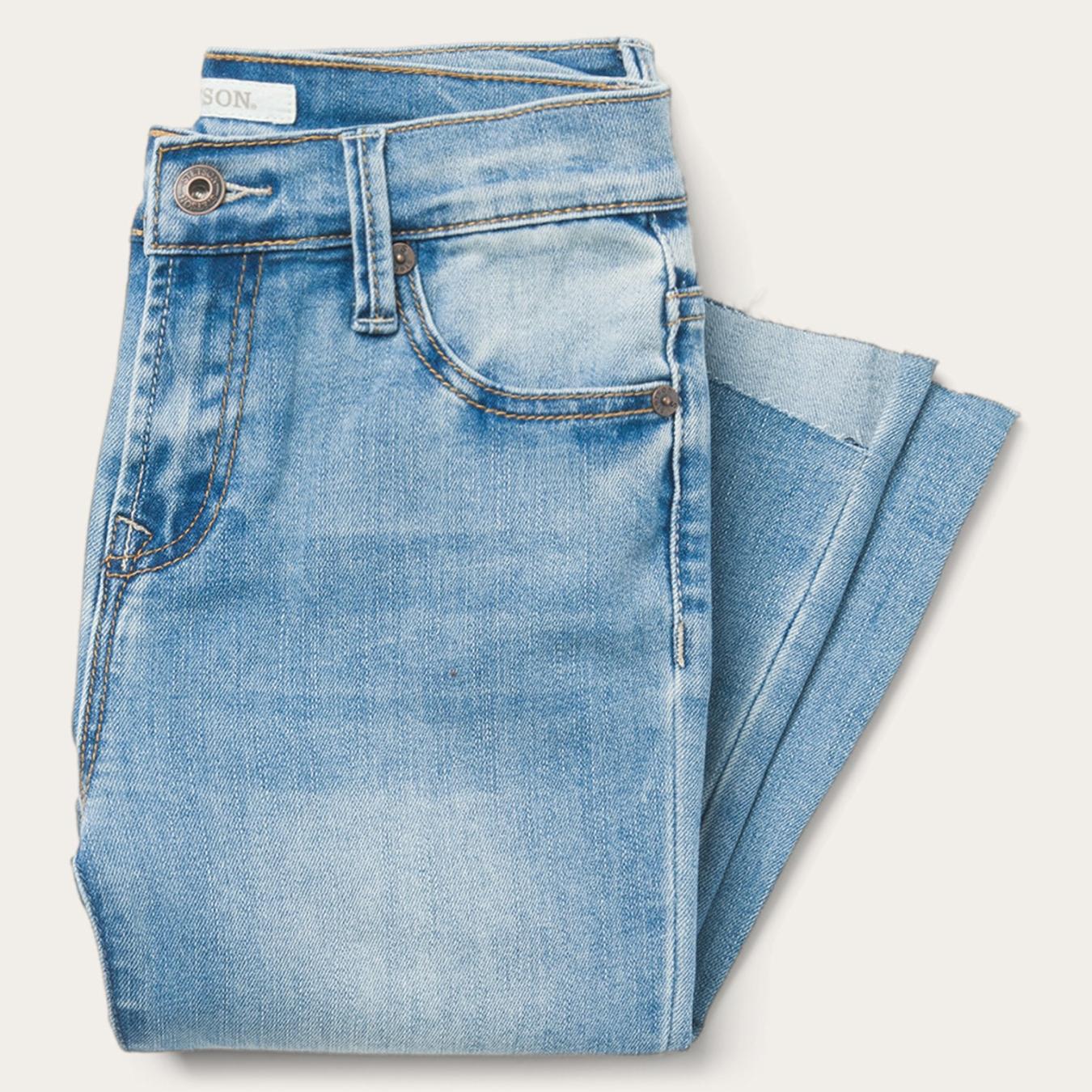Women Denim | Stetson High Waist Flare Crop Jean Blue