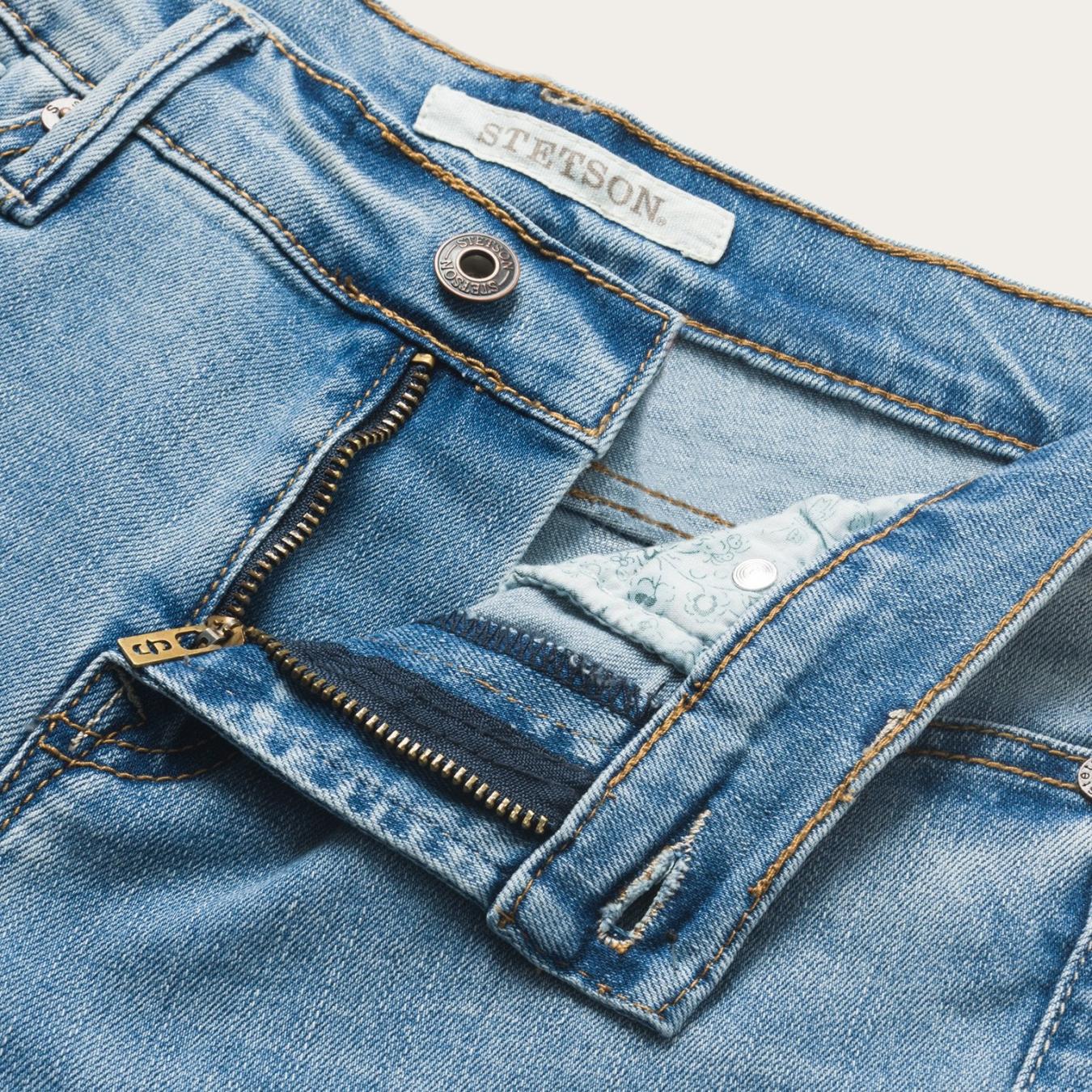 Women Denim | Stetson High Waist Flare Crop Jean Blue