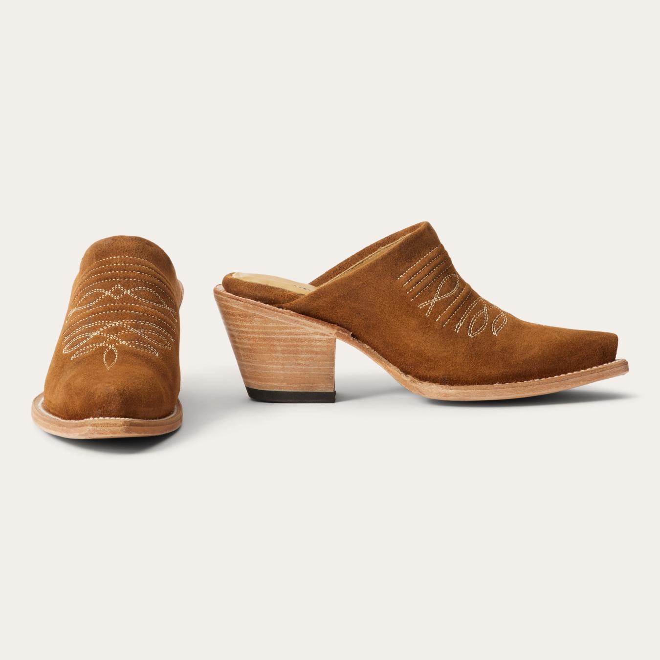 Women Shorties | Stetson Reed Western Mules Brown