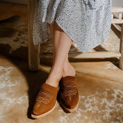 Women Shorties | Stetson Reed Western Mules Brown