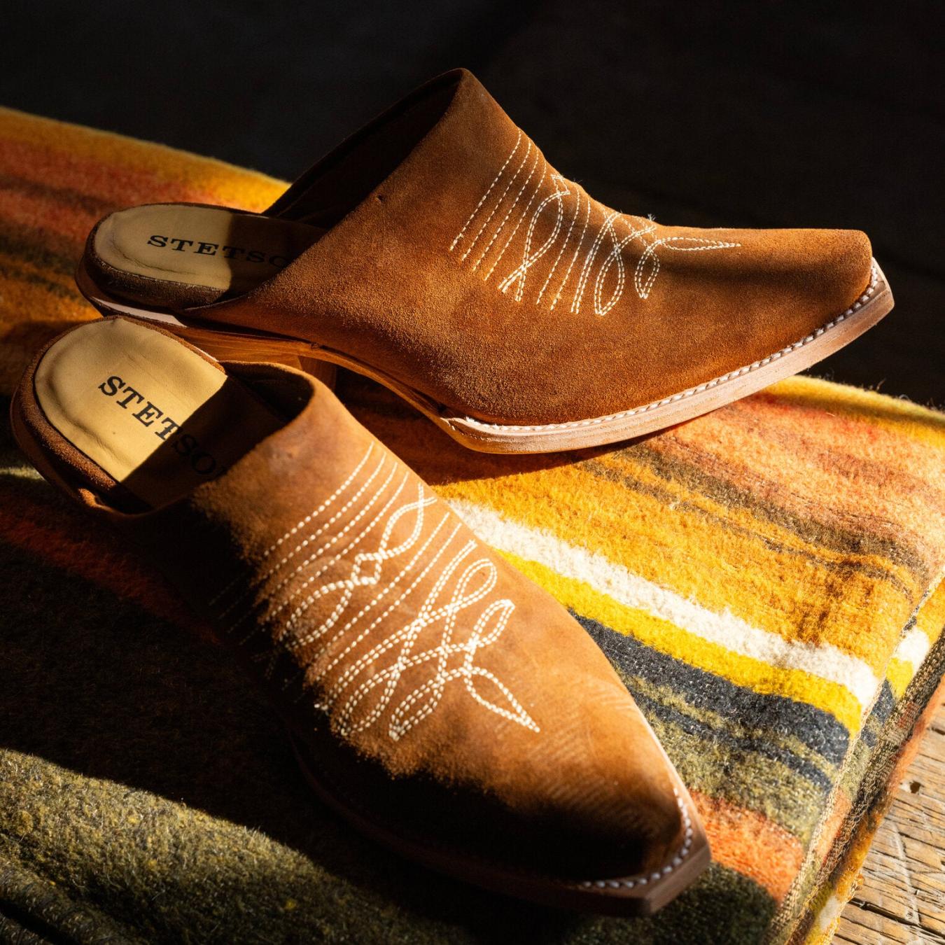 Women Shorties | Stetson Reed Western Mules Brown