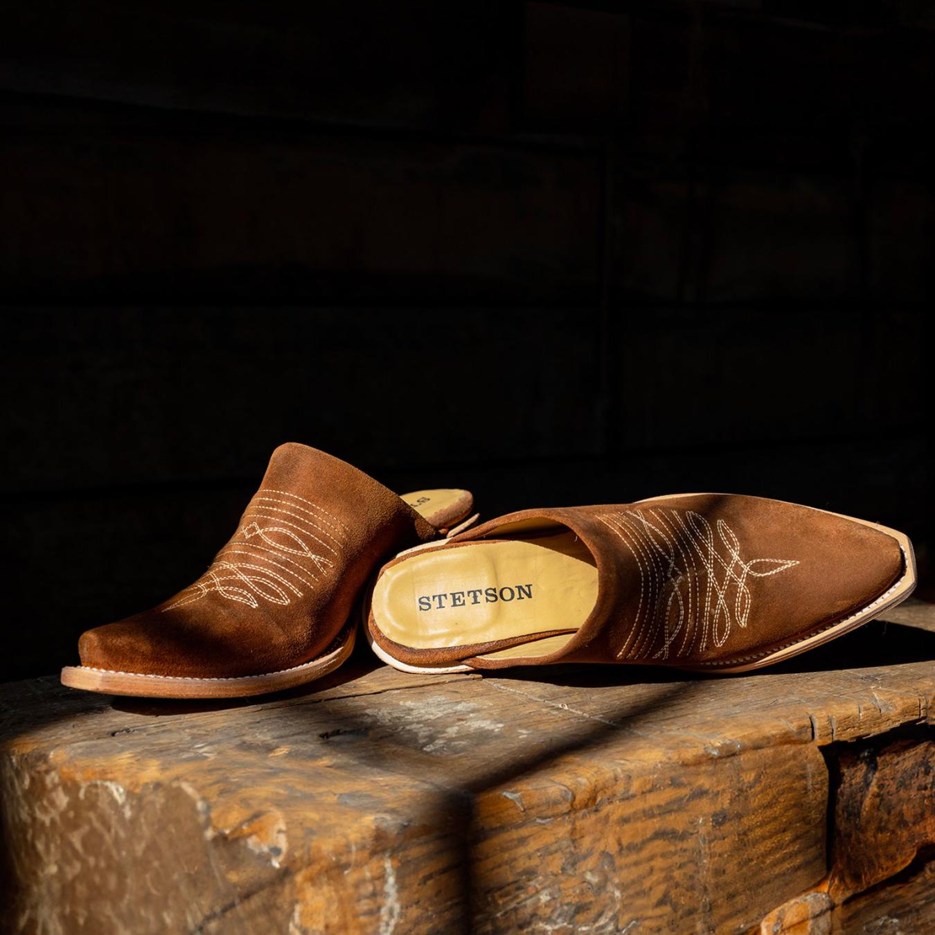 Women Shorties | Stetson Reed Western Mules Brown
