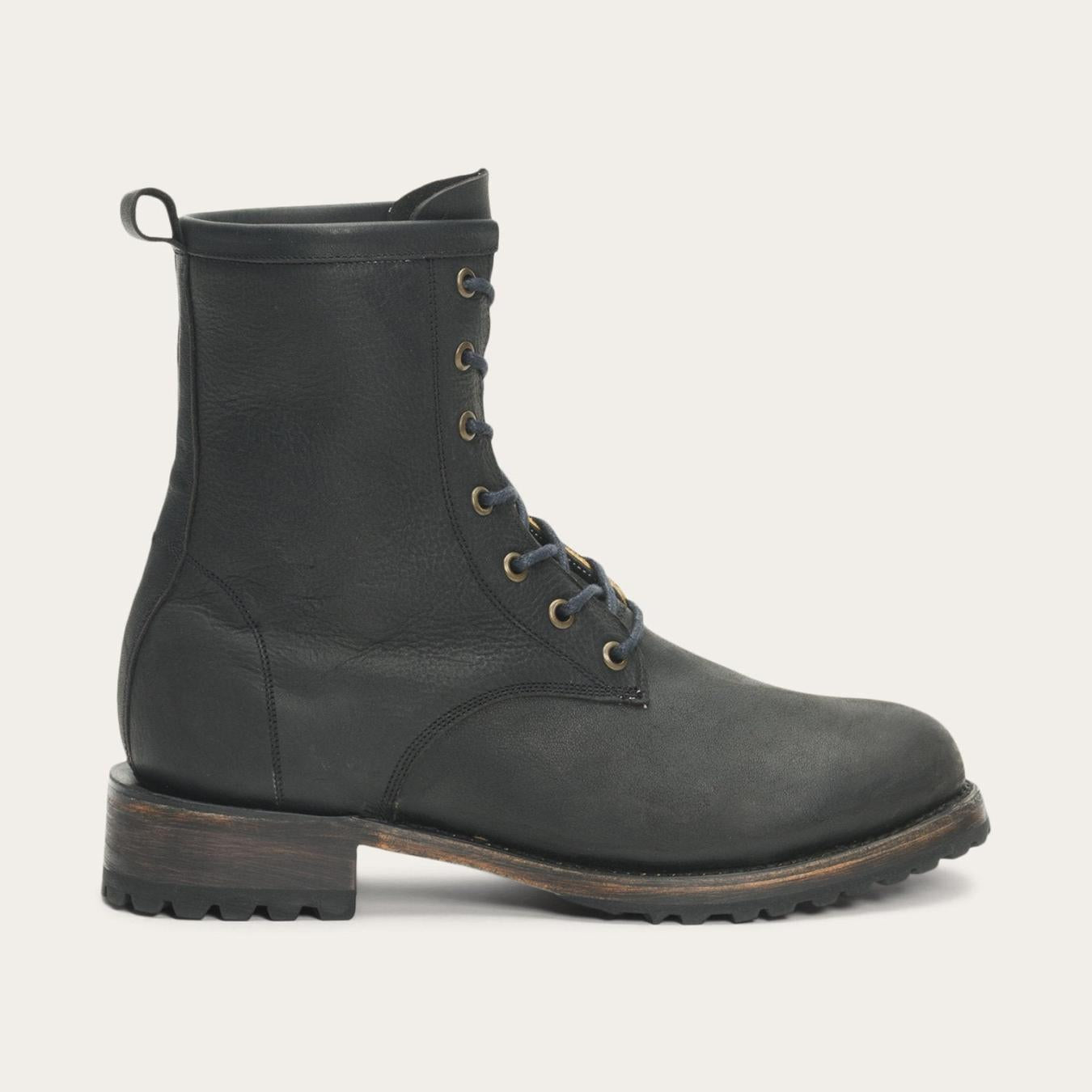 Women Shorties | Stetson Sam Lace Up Black Leather